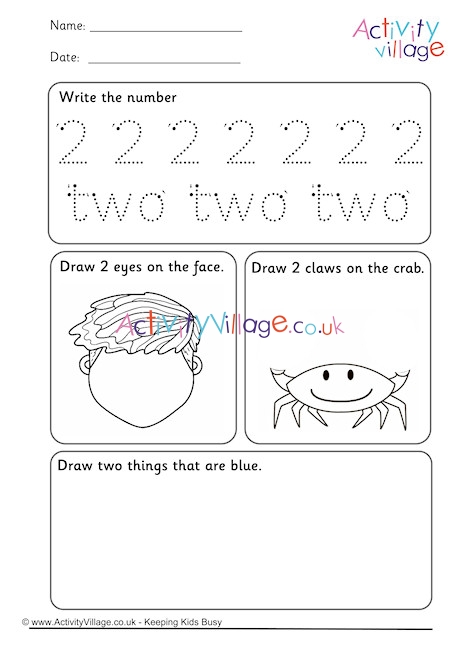 Recognising Numbers Worksheet 2 