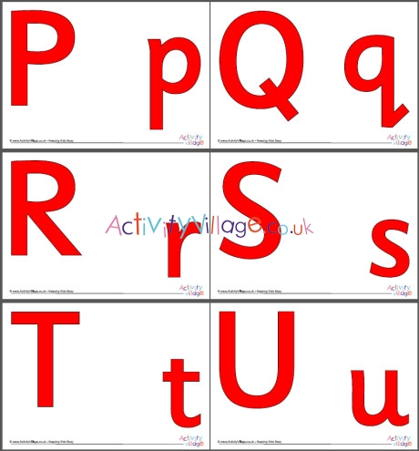Red display letters
