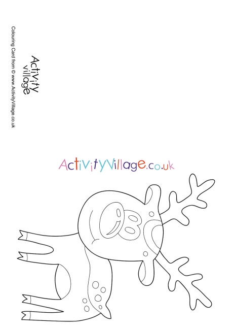 Reindeer Colouring Card
