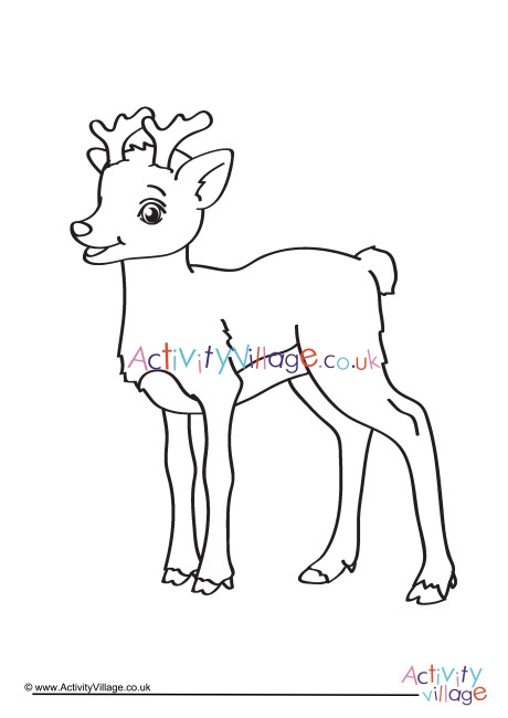 Reindeer Colouring Page 7