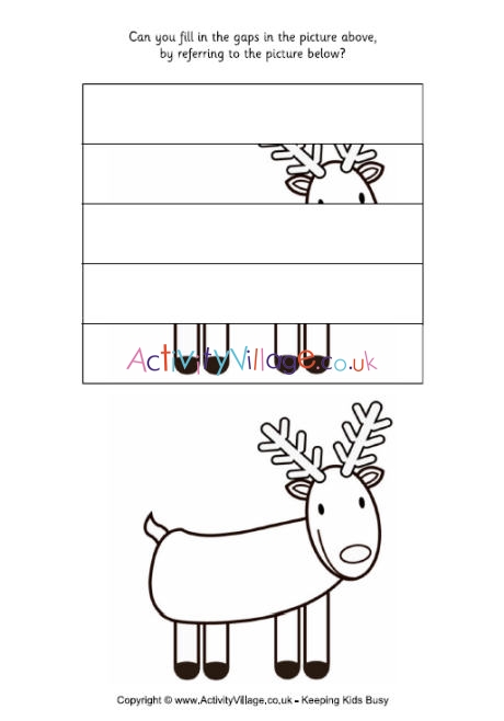 Complete the reindeer puzzle