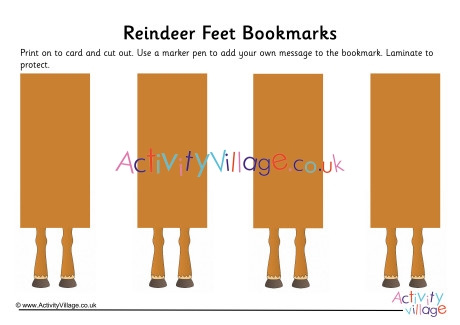 Reindeer Feet Bookmarks