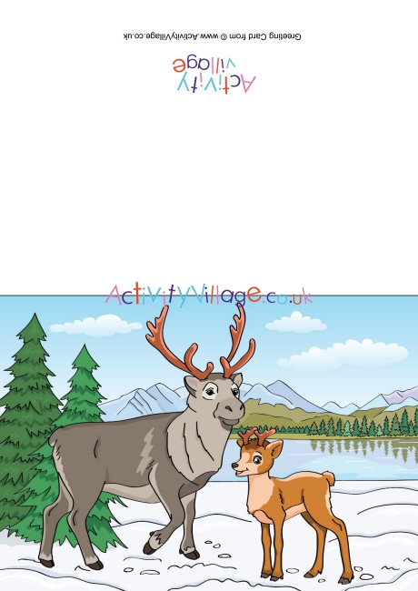 Reindeer Scene Card