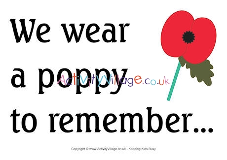 Remember poppy poster - simple