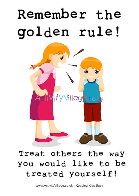 Remember the golden rule poster