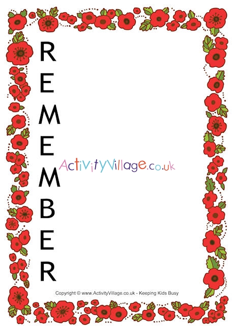 Remembrance Day acrostic 
