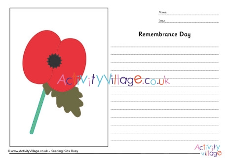 Remembrance Day story paper