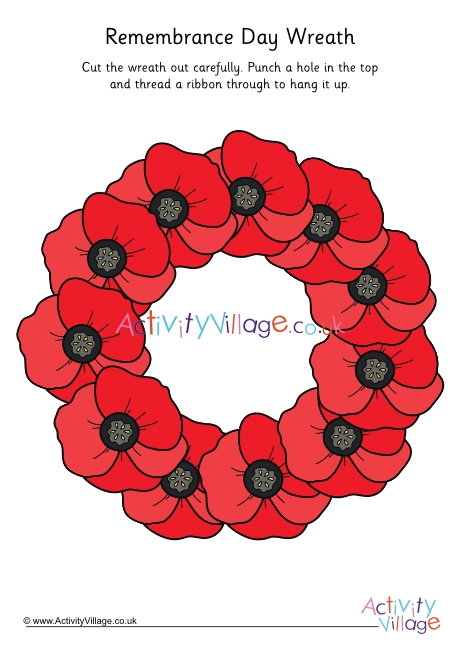 Remembrance Day Wreath Printable 2