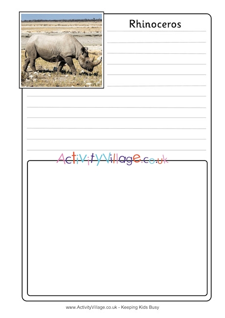 Rhinoceros Notebooking Page