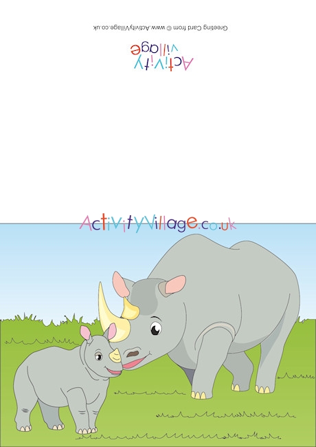 Rhinos Scene Card