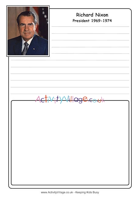Richard Nixon notebooking page