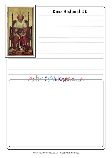 Richard II notebooking page