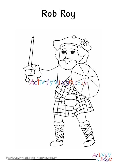 Rob Roy Colouring Page