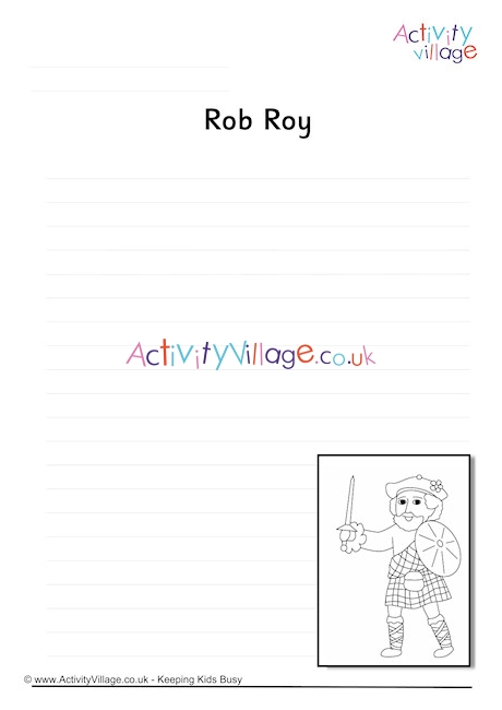 Rob Roy Writing Page