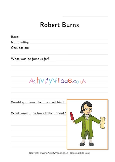 Robert Burns worksheet
