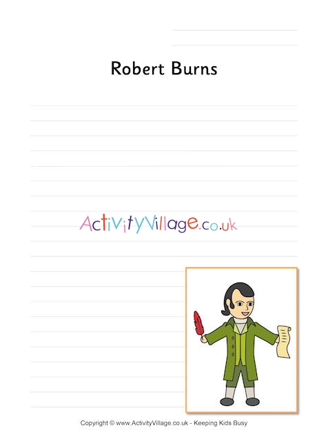 Robert Burns writing page