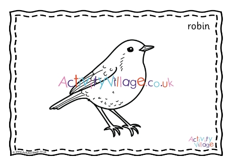 Robin Colouring Page 2