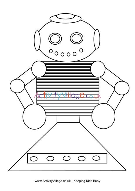 Robot colouring page 4