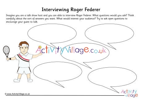 Roger Federer Interview Worksheet
