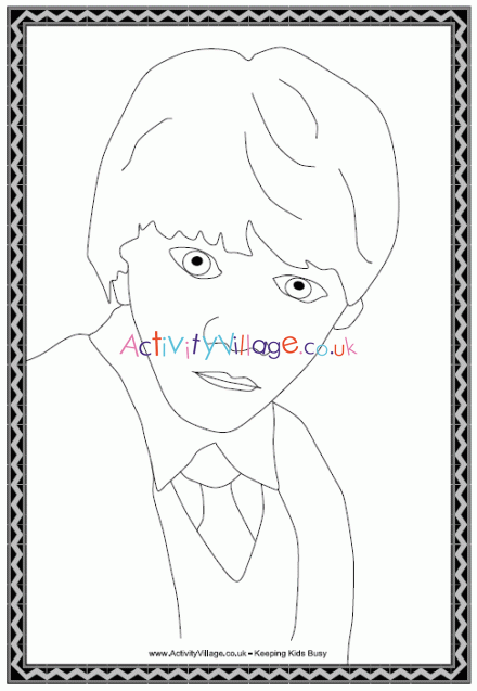 Ron Weasley colouring page