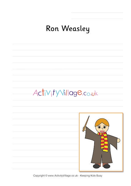 Ron Weasley writing page