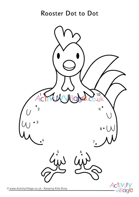 Rooster Dot To Dot