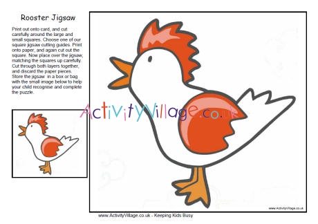 Rooster jigsaw
