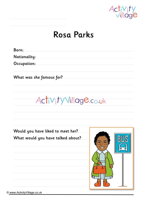Rosa Parks Worksheet