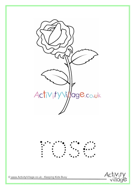 Rose Word Tracing