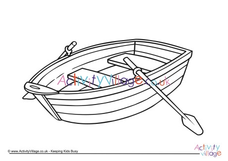 Rowing Boat Colouring Page