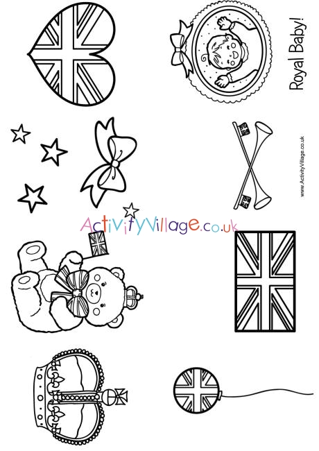 Royal baby colouring booklet