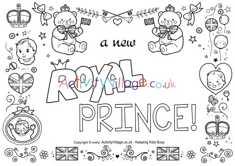 Royal Prince Colouring Page