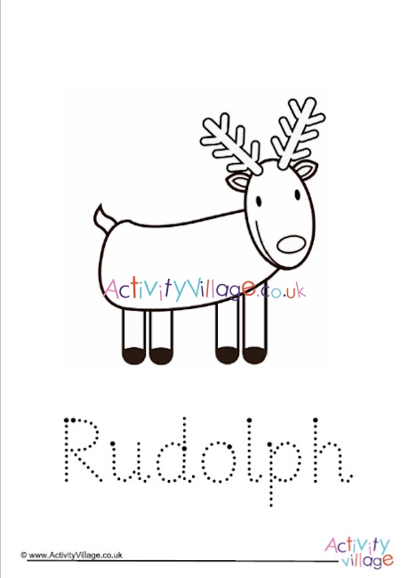 Rudolph Word Tracing