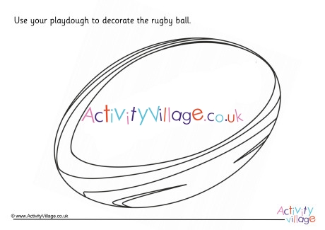 Rugby Ball Playdough Mat