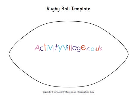 Rugby ball template