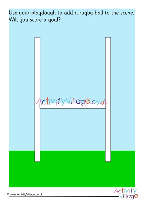 Rugby Posts Playdough Mat