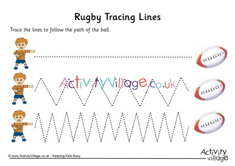 Rugby tracing lines