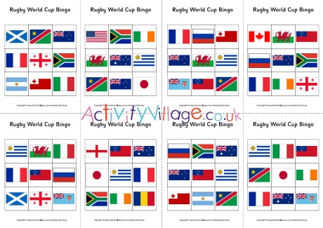 Rugby World Cup 2019 Bingo Cards