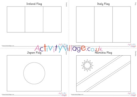 Rugby World Cup 2019 flag colouring pages