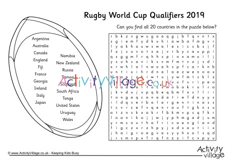 Rugby World Cup 2019 Word Search