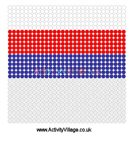 Russia Flag Fuse Bead Pattern