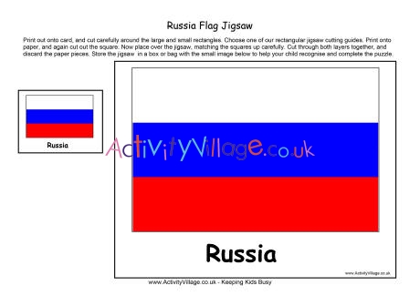 Russia flag jigsaw
