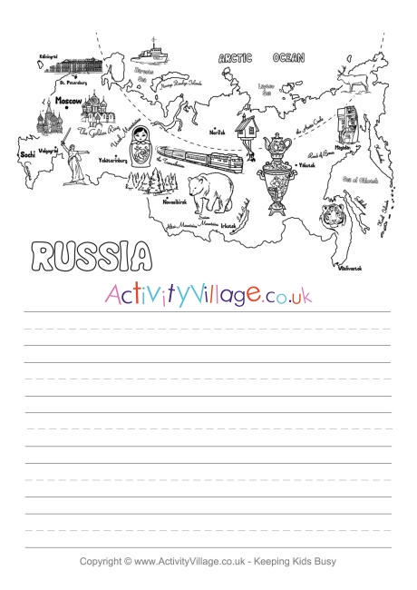 Russia map story paper