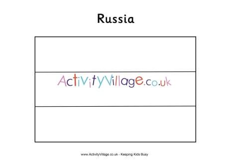 Russian flag colouring page