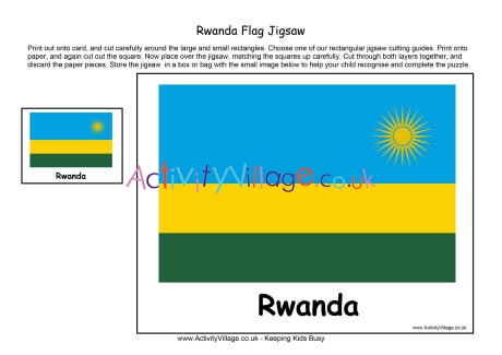 Rwanda flag jigsaw