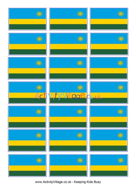 Rwanda flag printable