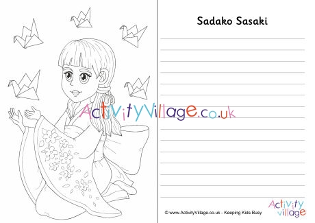 Sadako Sasaki story paper