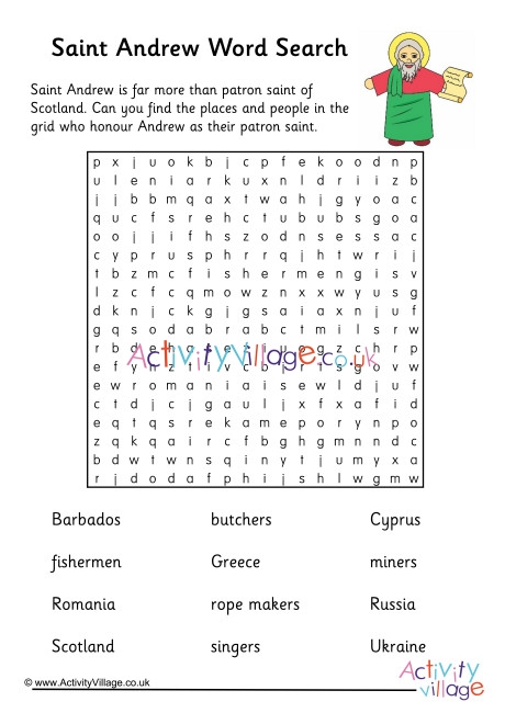 Saint Andrew Word Search