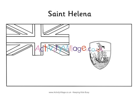 Saint Helena flag colouring page