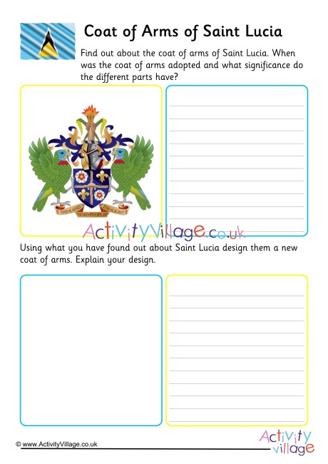 Saint Lucia Coat Of Arms Worksheet